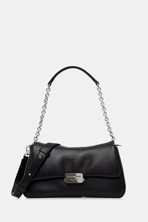 Emporio Armani torebka skórzana kolor czarny EW002644 AF18673