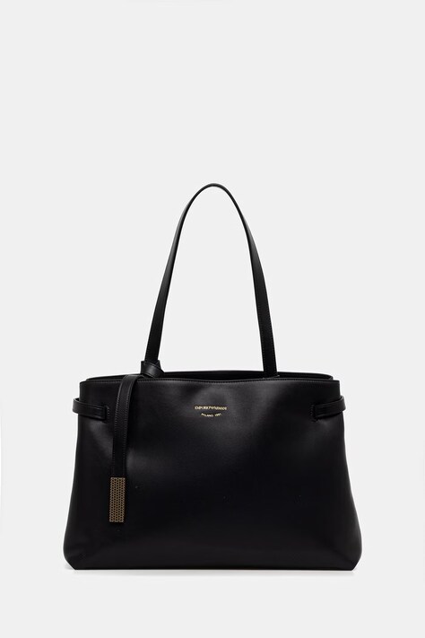 Emporio Armani torebka skórzana kolor czarny EW003828 AF22783