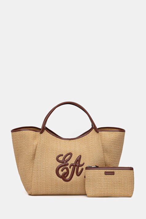 Emporio Armani torebka kolor beżowy EW001008 AF25819