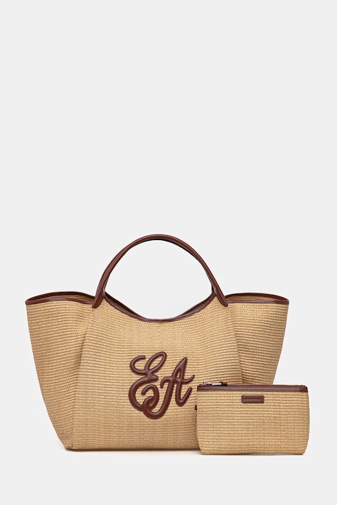 Emporio Armani torebka kolor beżowy EW001008 AF25819