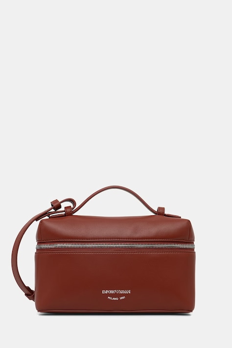 Emporio Armani torebka crossbody damska skórzana bordowa EW004564 AF19229