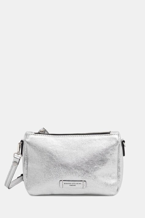 Gianni Chiarini torebka skórzana NORA POUCH kolor srebrny BS.10224.VNCMET