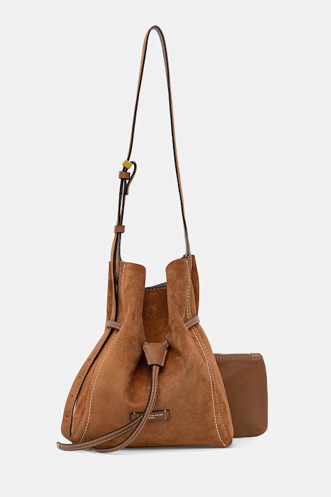 Semišová kabelka Gianni Chiarini SIENNA hnědá barva, BS.11786.CM-PL