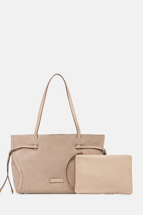 Gianni Chiarini torebka zamszowa VIOLETTE kolor beżowy BS.11285.CM-PL