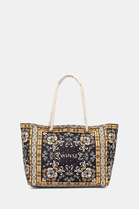 Twinset torebka bawełniana kolor granatowy 261LB7BJJ