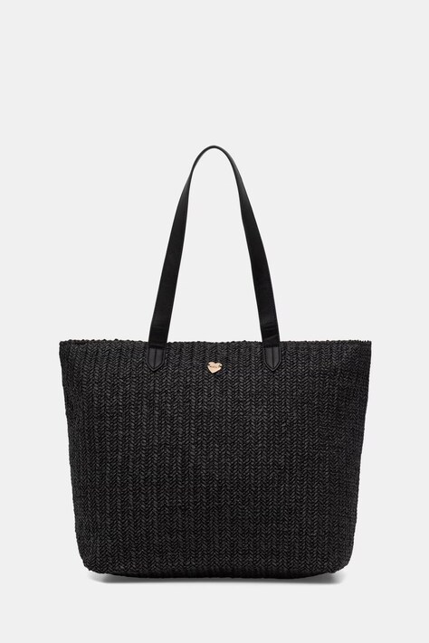 Twinset torebka shopper damska pleciona czarna 261LB7BBB