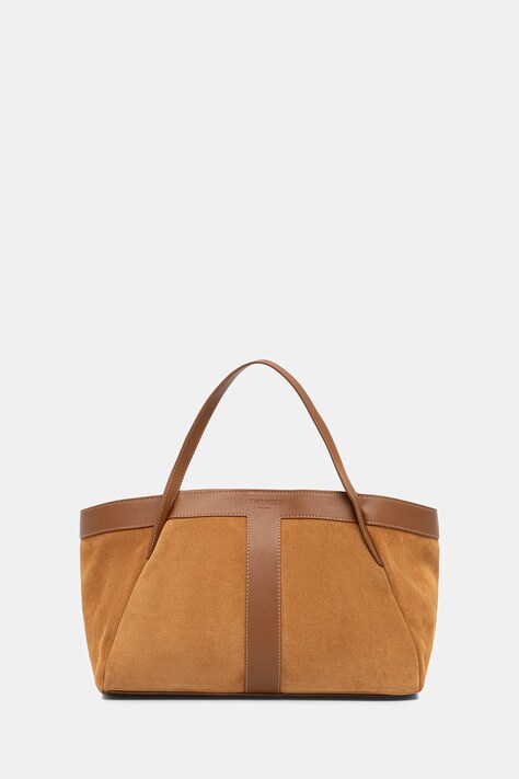 Twinset torebka skórzana kolor brązowy 261TB7101