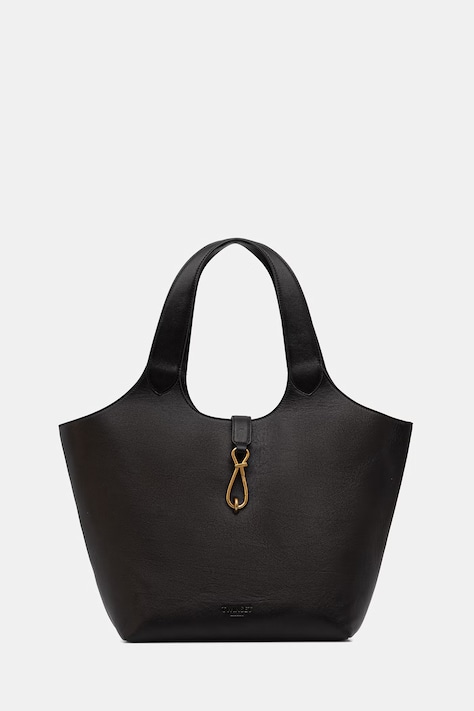 Twinset torebka skórzana kolor czarny 261TB7130