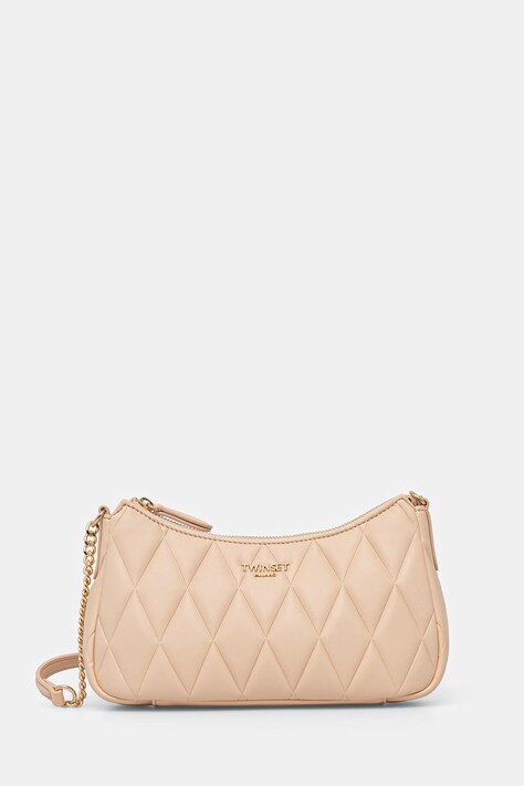 Twinset μικρή τσάντα γυναικεία μπεζ 261TB7284