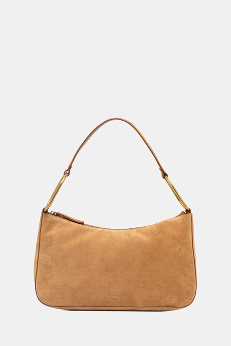 Twinset torebka zamszowa kolor brązowy 261TB7086