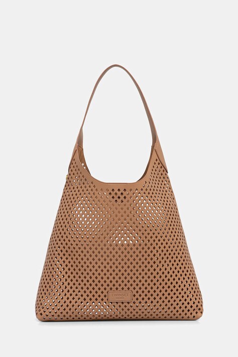 Twinset torebka skórzana kolor brązowy 261TB7140