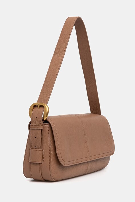 Twinset torebka skórzana kolor brązowy 261TB7120