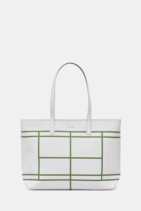 Lacoste geantă shopper pentru femei, cu imitație de piele albă NF5250AS