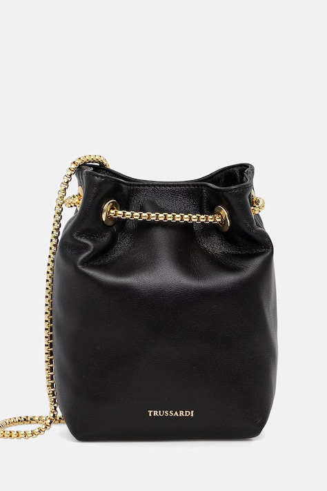 Trussardi torebka skórzana kolor czarny I065E200123N