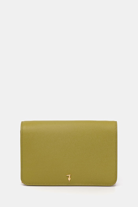 Trussardi torebka skórzana kolor zielony Z392E106554N