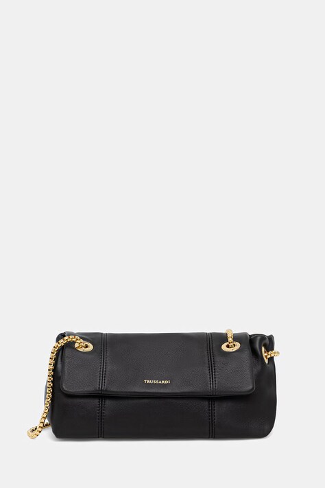 Trussardi torebka skórzana kolor czarny Z610E206557N