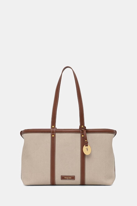 Trussardi torebka tote damska beżowa Z772E006473N