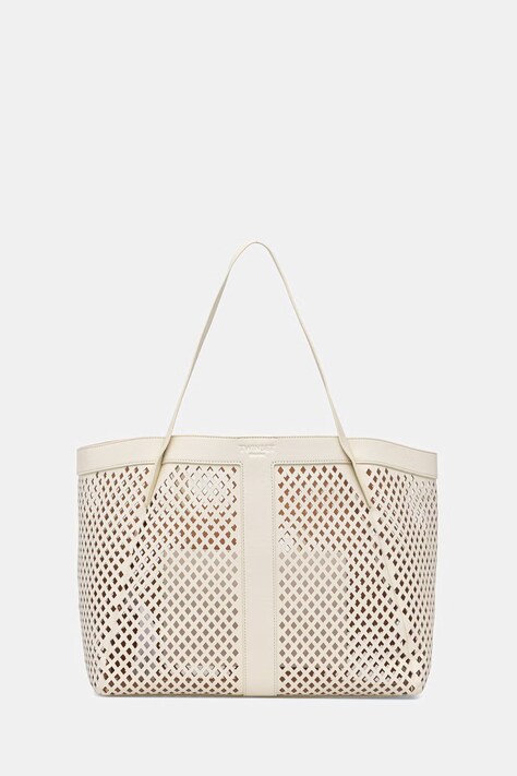 Twinset torebka skórzana kolor beżowy 261TD8550