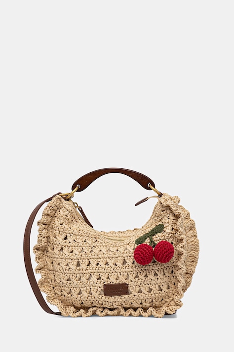 Twinset torebka damska pleciona beżowa 261TD8301