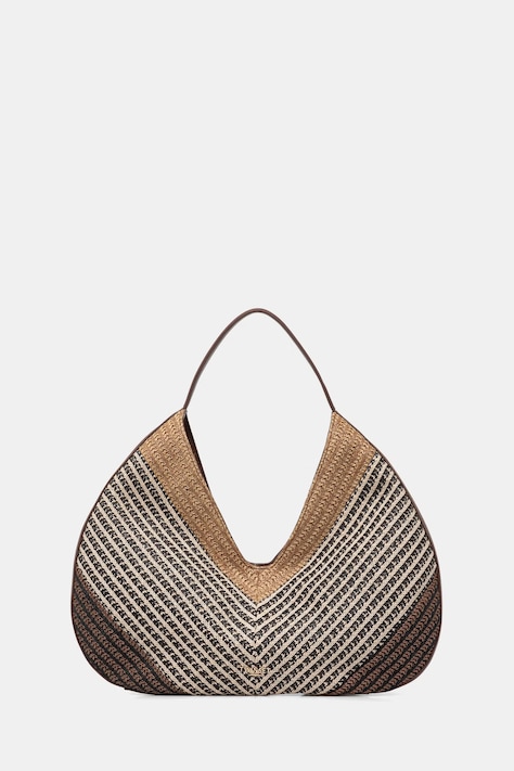 Twinset torebka tote damska pleciona brązowa 261TD8501