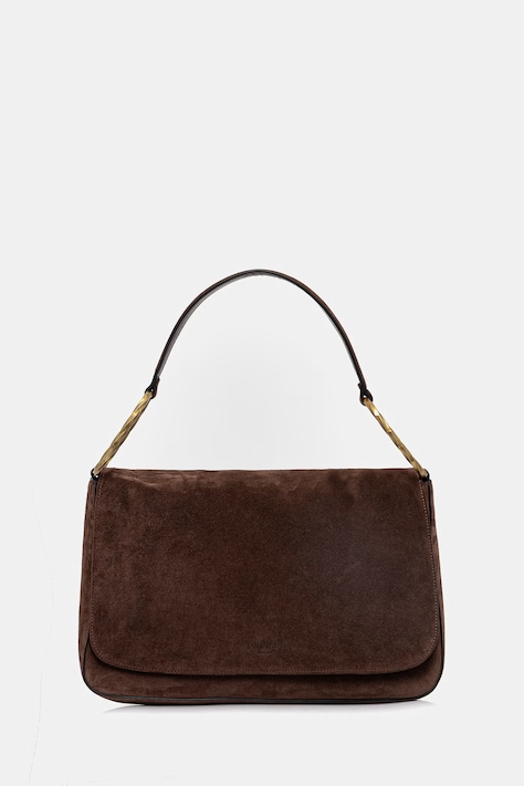 Twinset torebka zamszowa kolor brązowy 261TD8560