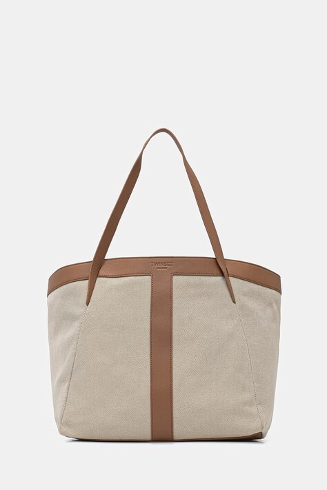 Twinset torebka tote damska beżowa 261TD8530