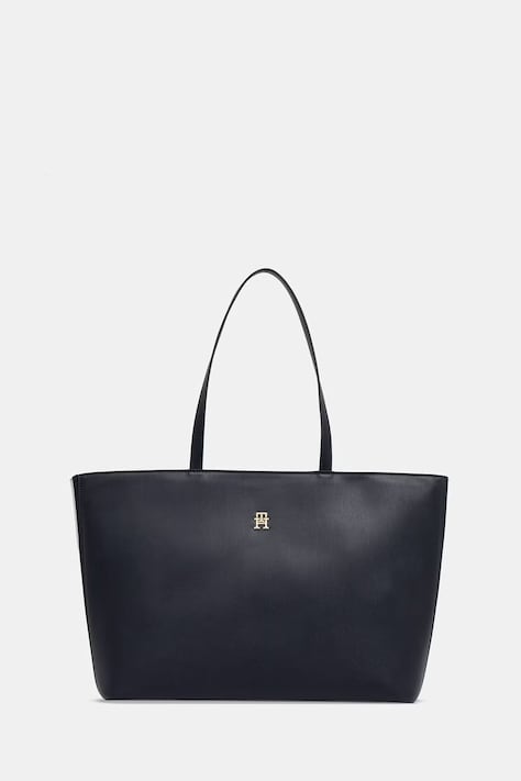 Tommy Hilfiger kabelka typu shopper dámska z imitácie kože tmavomodrá AW0AW17322