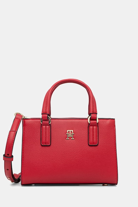 Tommy Hilfiger чанта crossbody дамска от имитация на кожа червена AW0AW18379