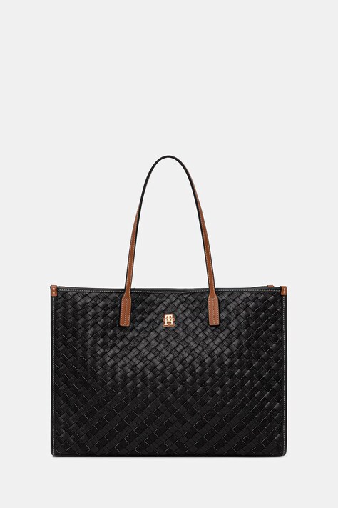 Tommy Hilfiger Tote torba ženska iz umetnega usnja črna AW0AW18394