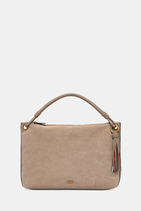 Tommy Hilfiger чанта дамска от велур бежова AW0AW18402