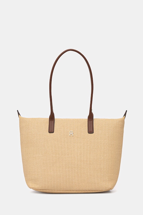 Tommy Hilfiger kabelka typu tote dámska béžová AW0AW18528