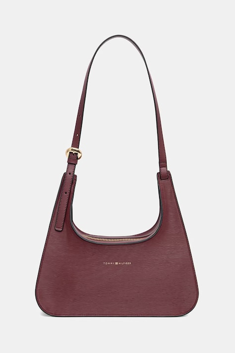 Tommy Hilfiger torebka damska z imitacji skóry bordowa AW0AW18620