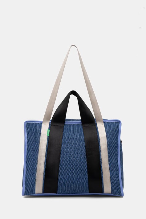 United Colors of Benetton torebka shopper damska pleciona niebieska 6XZZVY01W