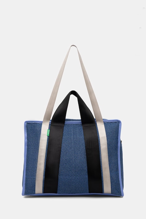 United Colors of Benetton torebka shopper damska pleciona niebieska 6XZZVY01W