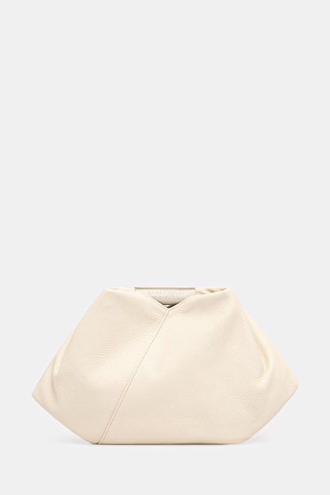 MM6 Maison Margiela torebka skórzana kolor beżowy SB5WD0029.P7255.T2014