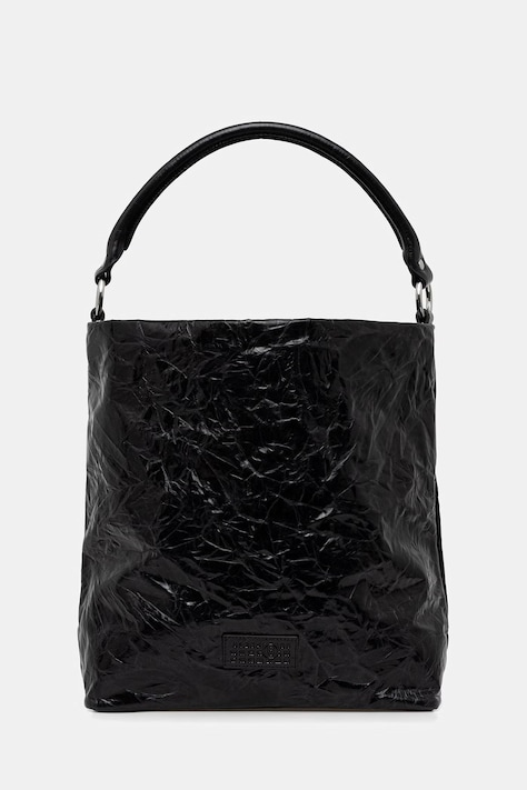 MM6 Maison Margiela torebka skórzana kolor czarny SB5ZL0004.P8804.T8013