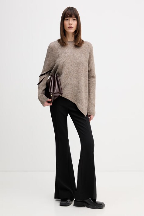 Τσάντα Themoire Calipso χρώμα: καφέ, 261WTMCT0