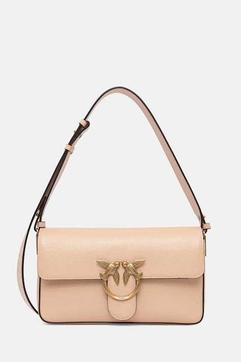 Pinko torebka crossbody damska skórzana beżowa 106243 A2X6