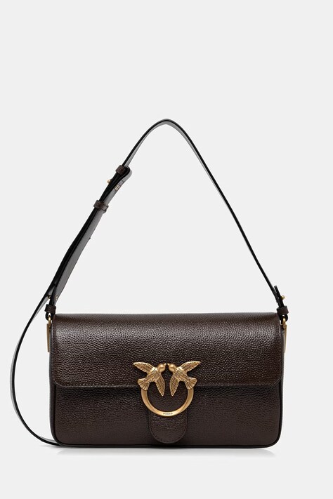 Pinko torebka crossbody damska skórzana brązowa 106243 A2X6