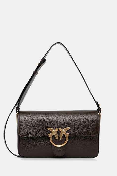 Pinko torebka crossbody damska skórzana brązowa 106243 A2X6