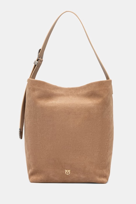 Pinko torebka damska zamszowa brązowa 106834 A0F6