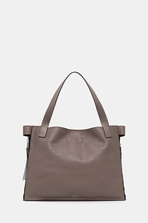 AllSaints torebka zamszowa MARLO kolor brązowy W090XE