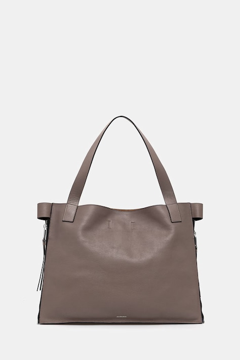 AllSaints torebka zamszowa MARLO kolor brązowy W090XE