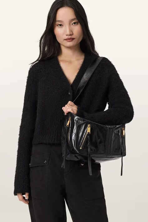 AllSaints сумочка жіноча шкіряна JEAN — SS26-TOD1TT, чорний — фото 7