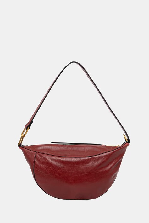 Kožená kabelka AllSaints LUNA červená farba, W139XE