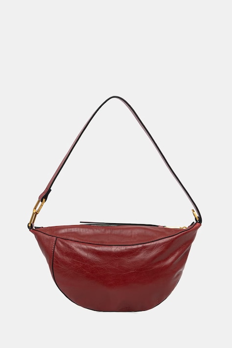Kožená kabelka AllSaints LUNA červená farba, W139XE