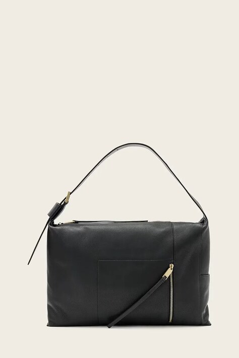 AllSaints torebka skórzana ALBA kolor czarny W266XE