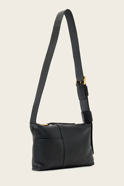 AllSaints torebka zamszowa ALBA kolor czarny W267XE