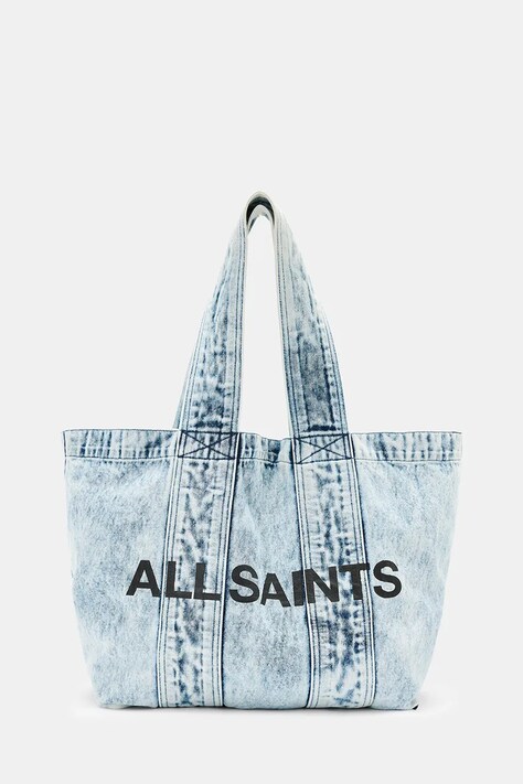 AllSaints torebka tote damska bawełniana IZZY niebieska W494XB