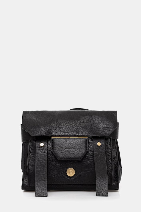 AllSaints torebka skórzana URSA kolor czarny W522XC